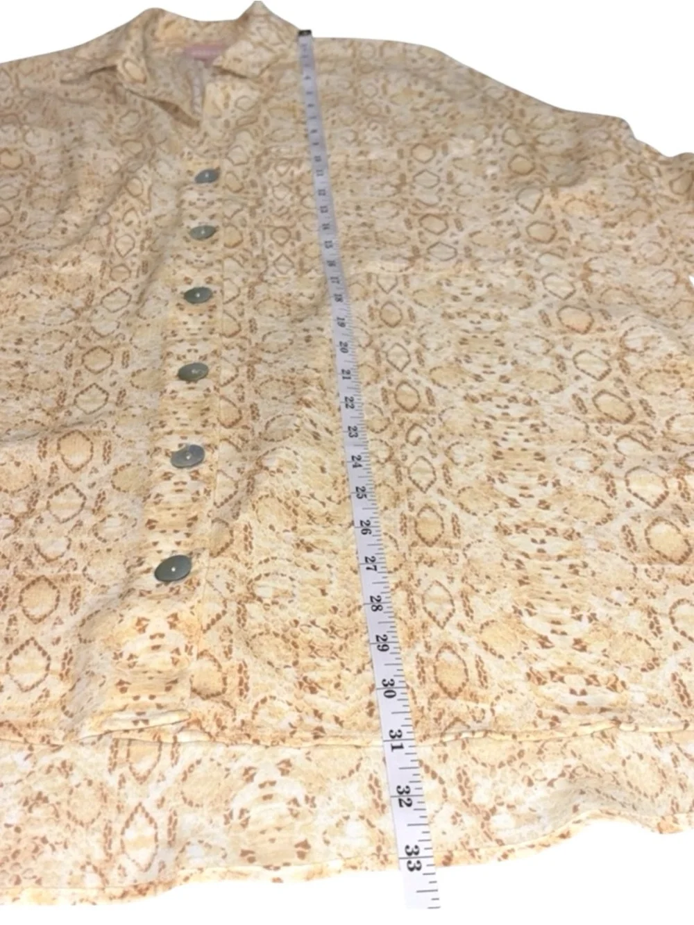 Show Me Your Mumu Johns Desert Yellow Snake Print Button Down Top Shirt XS